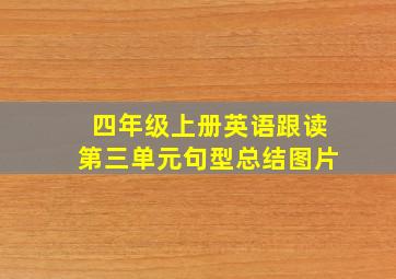 四年级上册英语跟读第三单元句型总结图片