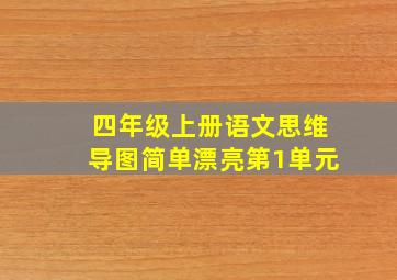 四年级上册语文思维导图简单漂亮第1单元