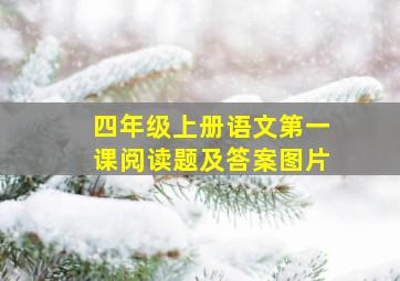 四年级上册语文第一课阅读题及答案图片