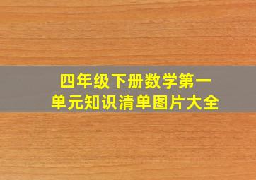 四年级下册数学第一单元知识清单图片大全