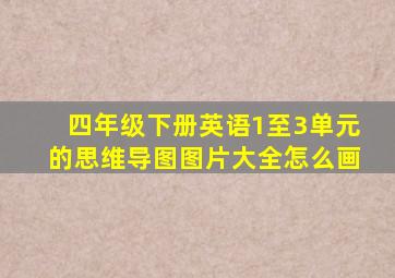 四年级下册英语1至3单元的思维导图图片大全怎么画