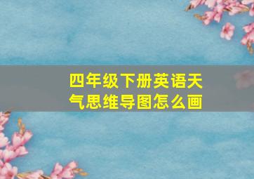 四年级下册英语天气思维导图怎么画