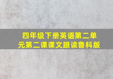 四年级下册英语第二单元第二课课文跟读鲁科版