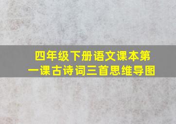 四年级下册语文课本第一课古诗词三首思维导图