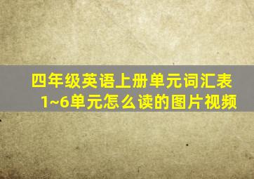 四年级英语上册单元词汇表1~6单元怎么读的图片视频