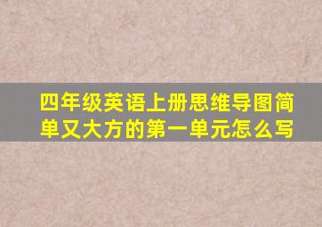 四年级英语上册思维导图简单又大方的第一单元怎么写