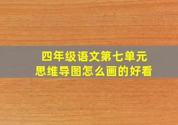 四年级语文第七单元思维导图怎么画的好看