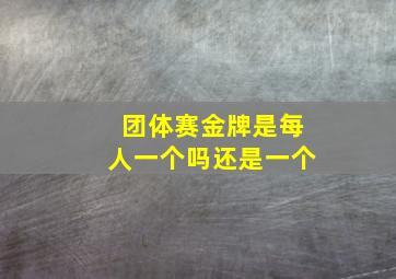 团体赛金牌是每人一个吗还是一个