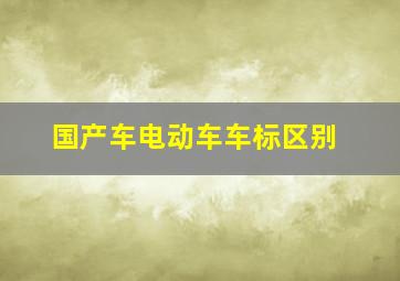 国产车电动车车标区别