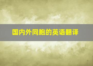 国内外同胞的英语翻译