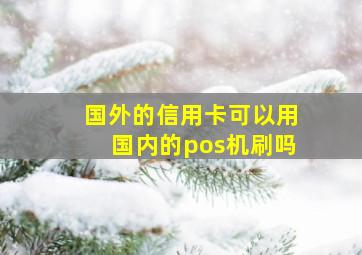 国外的信用卡可以用国内的pos机刷吗