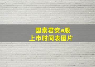 国泰君安a股上市时间表图片