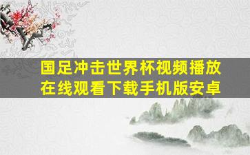 国足冲击世界杯视频播放在线观看下载手机版安卓