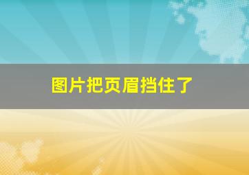 图片把页眉挡住了