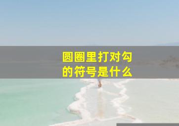 圆圈里打对勾的符号是什么