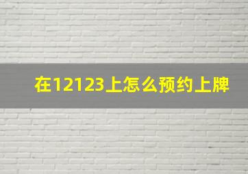 在12123上怎么预约上牌