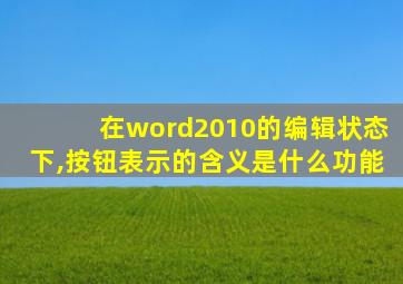 在word2010的编辑状态下,按钮表示的含义是什么功能