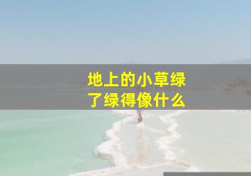 地上的小草绿了绿得像什么