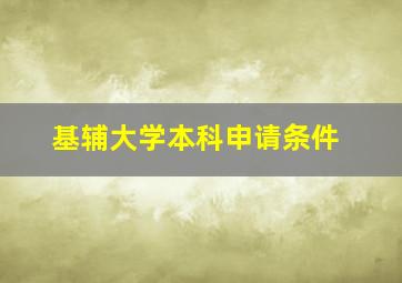 基辅大学本科申请条件