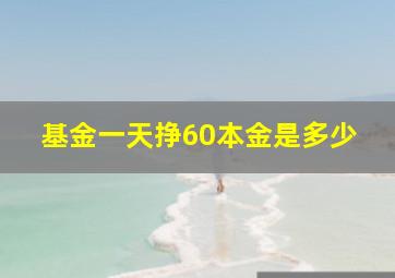 基金一天挣60本金是多少