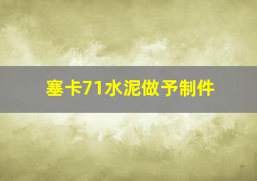 塞卡71水泥做予制件