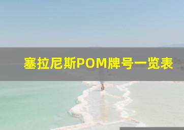 塞拉尼斯POM牌号一览表