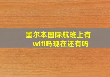 墨尔本国际航班上有wifi吗现在还有吗