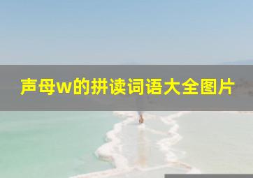 声母w的拼读词语大全图片