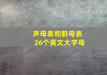 声母表和韵母表26个英文大字母