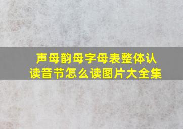 声母韵母字母表整体认读音节怎么读图片大全集