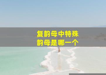 复韵母中特殊韵母是哪一个