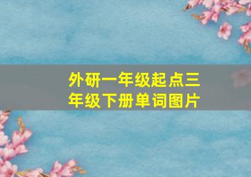 外研一年级起点三年级下册单词图片