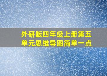 外研版四年级上册第五单元思维导图简单一点