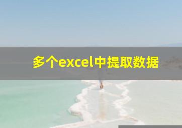 多个excel中提取数据