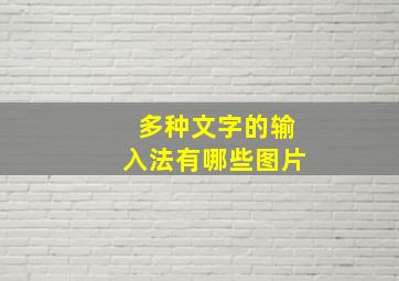 多种文字的输入法有哪些图片