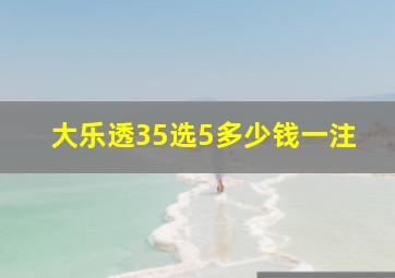 大乐透35选5多少钱一注