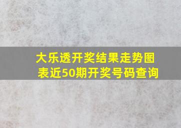 大乐透开奖结果走势图表近50期开奖号码查询