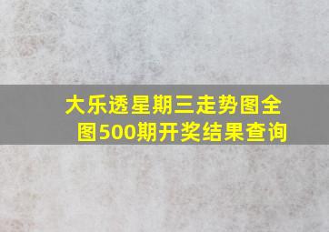 大乐透星期三走势图全图500期开奖结果查询