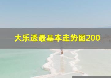 大乐透最基本走势图200