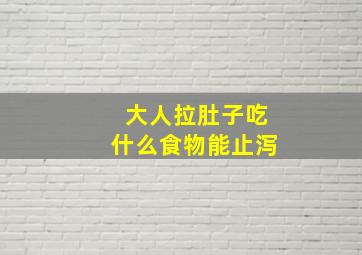 大人拉肚子吃什么食物能止泻