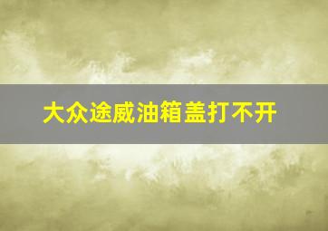 大众途威油箱盖打不开