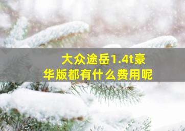 大众途岳1.4t豪华版都有什么费用呢