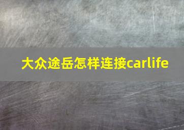 大众途岳怎样连接carlife