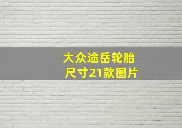 大众途岳轮胎尺寸21款图片