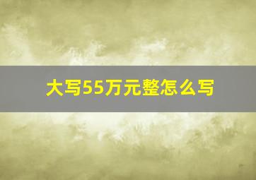 大写55万元整怎么写