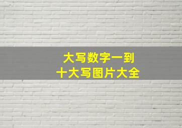 大写数字一到十大写图片大全