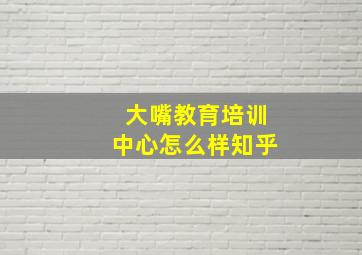 大嘴教育培训中心怎么样知乎