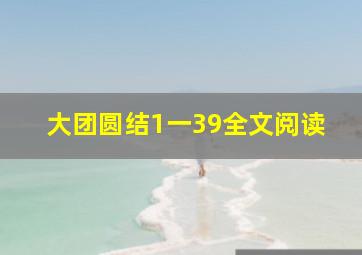 大团圆结1一39全文阅读