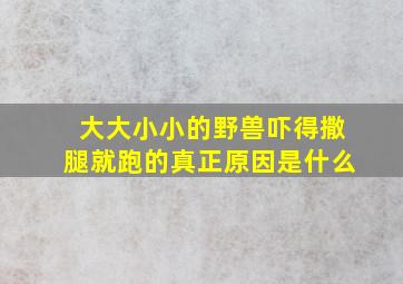 大大小小的野兽吓得撒腿就跑的真正原因是什么