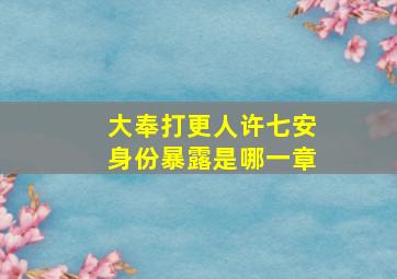 大奉打更人许七安身份暴露是哪一章